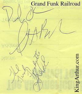 Grand Funk Railroad and the Funkettes Autographs