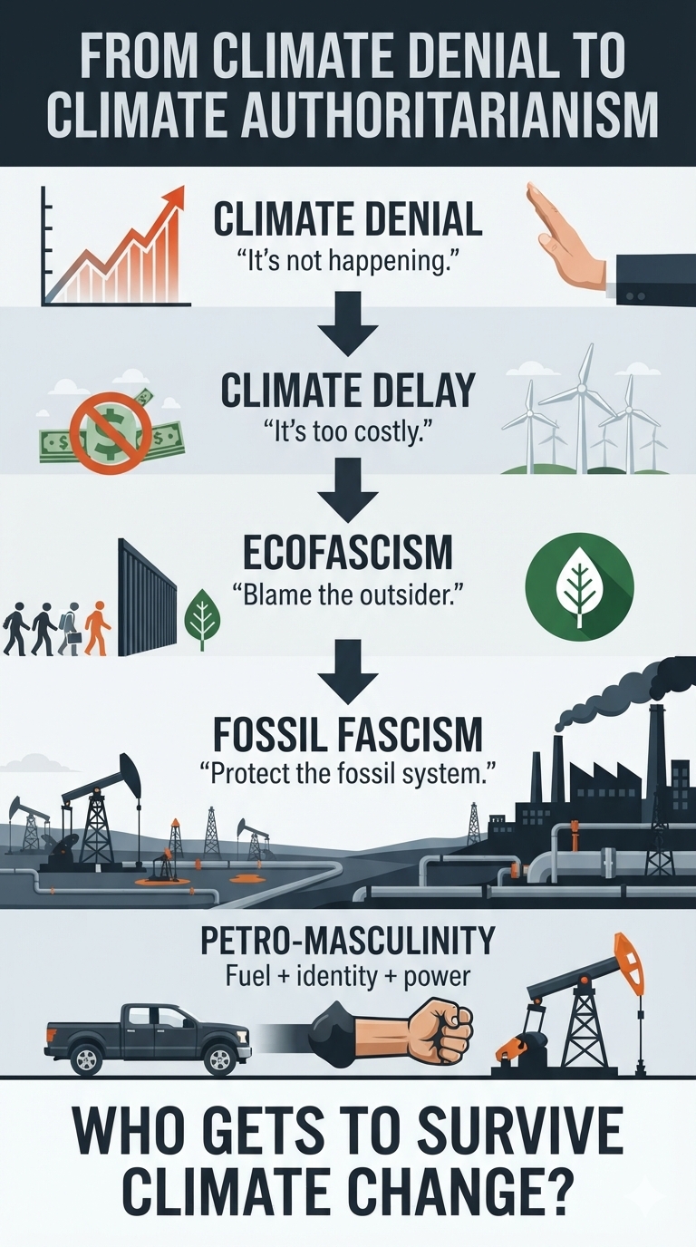 Denialism, Fossil Fascism, Ecofascism, and Petro-Masculinity